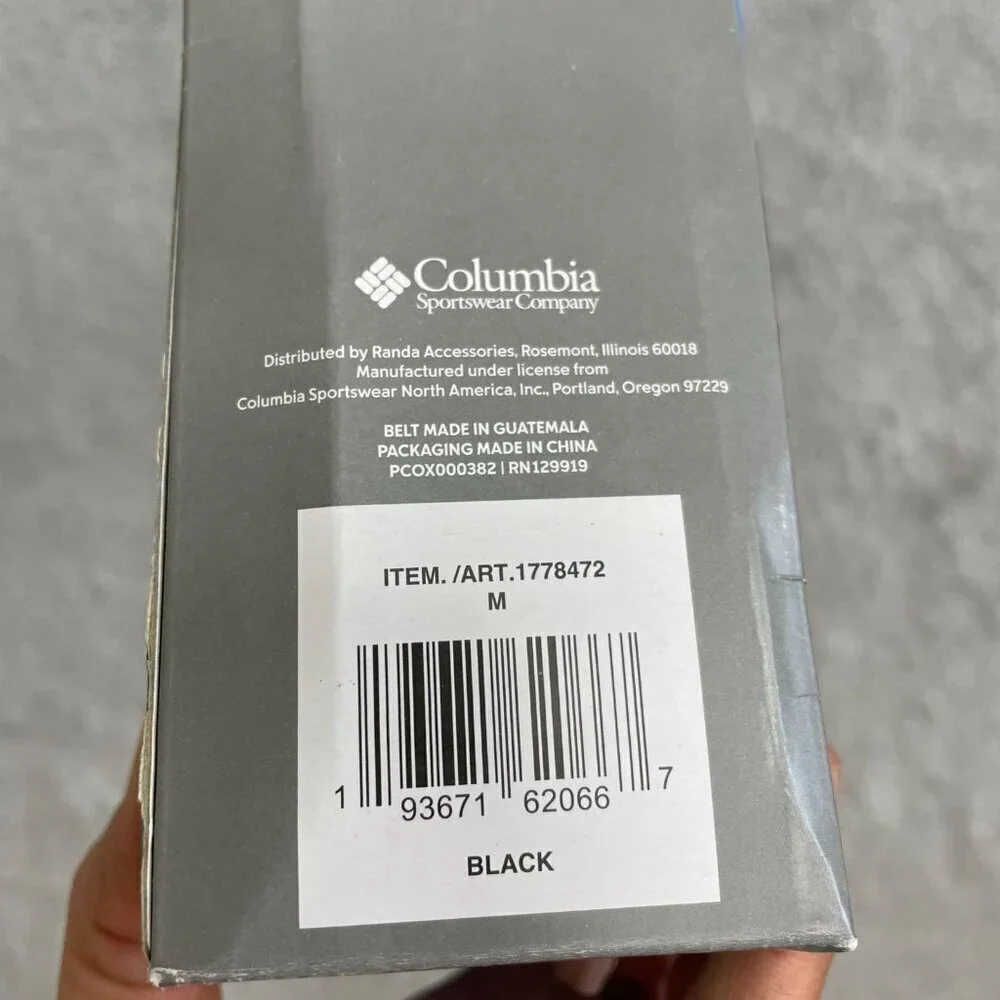 NEW Columbia Men's 32-34 Black Leather Belt M  Durable Classic Style
